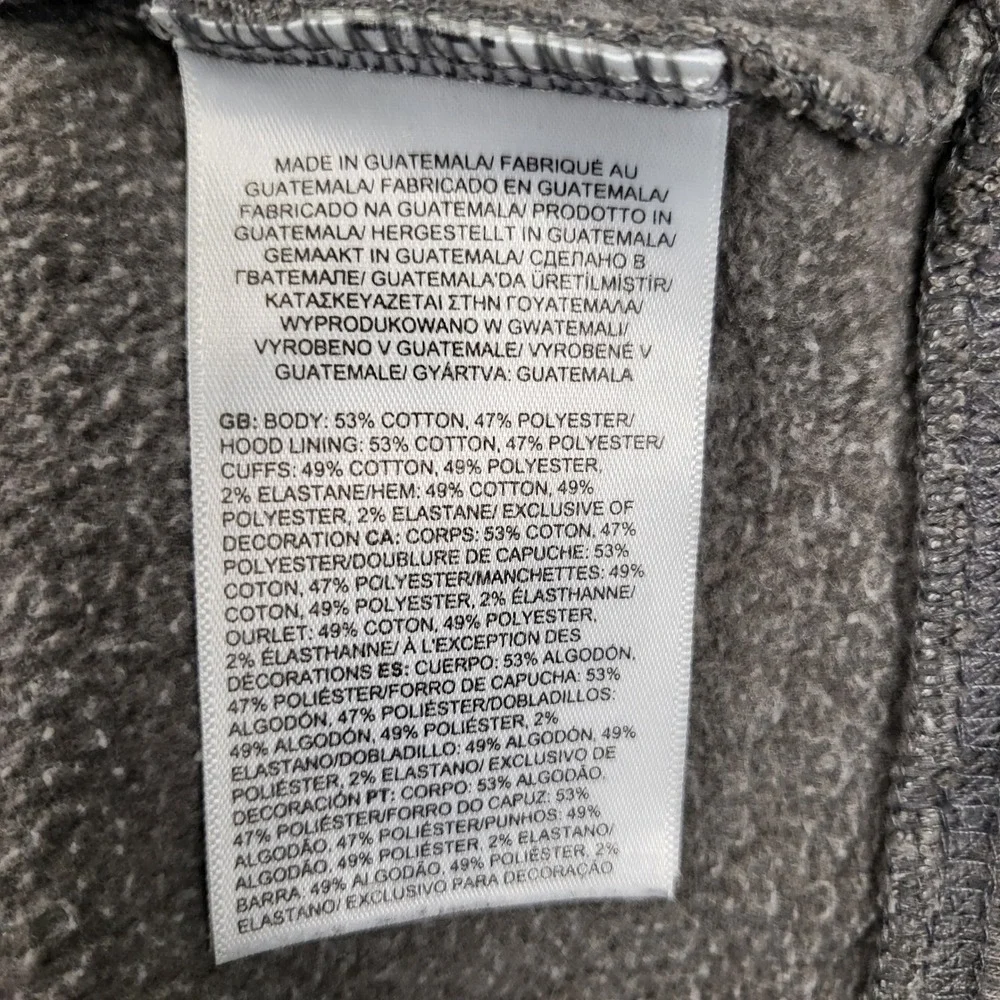 The North Face Bear Graphic Hoodie Sweatshirt‎ Mens Medium Gray Pullover Read*